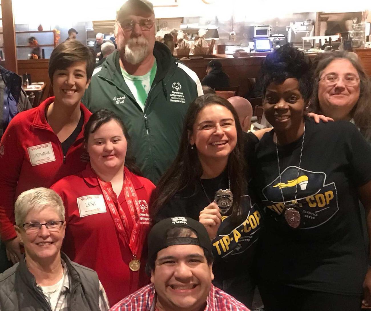 Springfield College Community Policing Liaison Cheri Burton participated in the Law Enforcement Torch Run Program Tip-A-Cop fundraiser at Carrabba’s Italian Grill